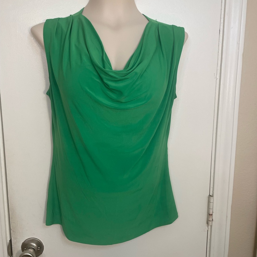 Draped Sleeveless Women's Camisole in Green